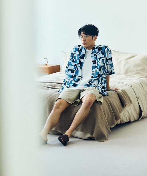 「FREAK'S STORE」 半袖シャツ MEDIUM ブラック メンズ_画像8