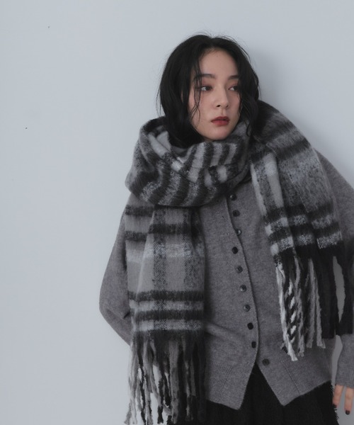 Shelly island（シェリーアイランド） マフラー ストール チェック