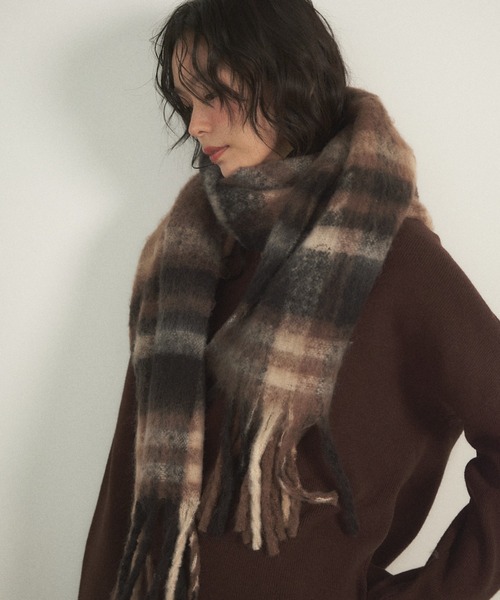 Shelly island（シェリーアイランド） マフラー ストール チェック