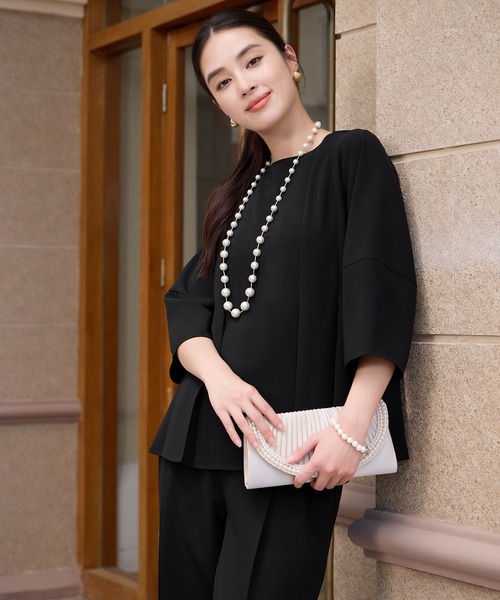 DRESS+（ドレスプラス） パンツドレス きれいめペプラムパンツ