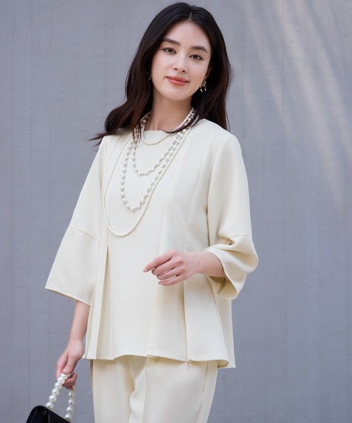 DRESS+（ドレスプラス） パンツドレス きれいめペプラムパンツ