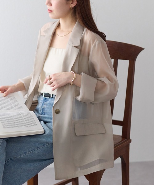 Discoat（ディスコート） テーラードジャケット FREE ライトグレー