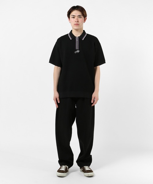 「HUF」 半袖ポロシャツ - パープル系その他 メンズの画像
