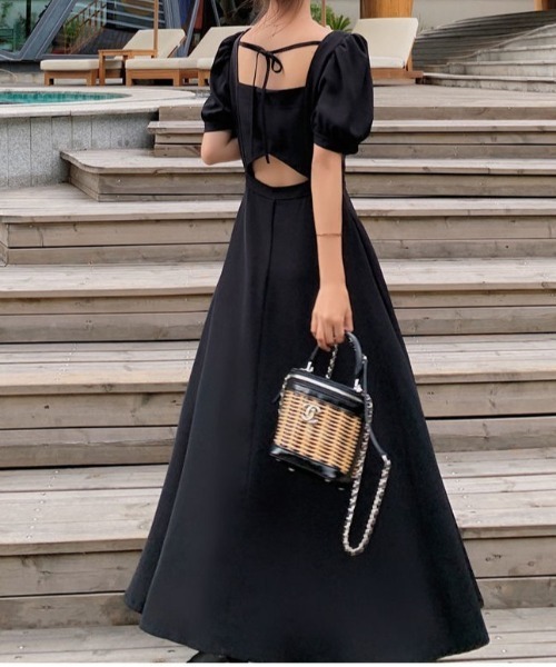 「gossip！ロサンゼルス」 半袖ワンピース FREE ブラック レディース_画像4