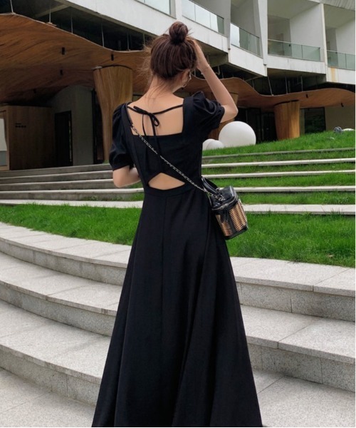 「gossip！ロサンゼルス」 半袖ワンピース FREE ブラック レディース_画像5