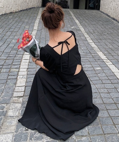 「gossip！ロサンゼルス」 半袖ワンピース FREE ブラック レディース_画像8