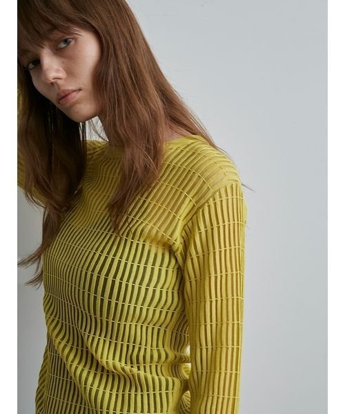 「styling/」 長袖ニット FREE イエロー レディース_画像6