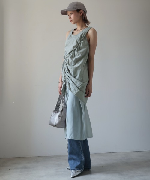 「Ulysses」 ノースリーブワンピース F ベージュ レディース_画像8