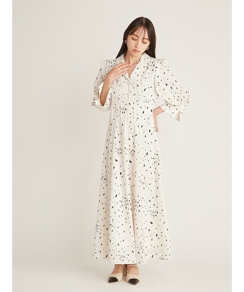 SNIDEL（スナイデル） 7分袖ワンピース 0 ホワイト レディース