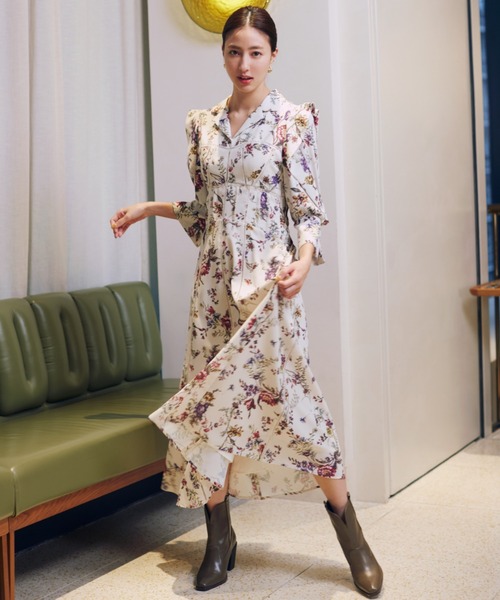 SNIDEL（スナイデル） 7分袖ワンピース 0 ホワイト レディース