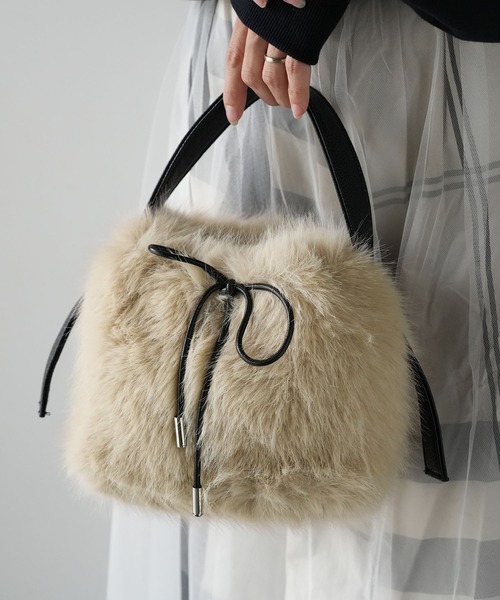 sankyo shokai（三京商会） ハンドバッグ ファーバッグ 巾着 バッグ