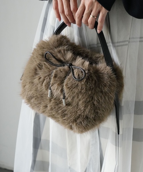 sankyo shokai（三京商会） ハンドバッグ ファーバッグ 巾着 バッグ