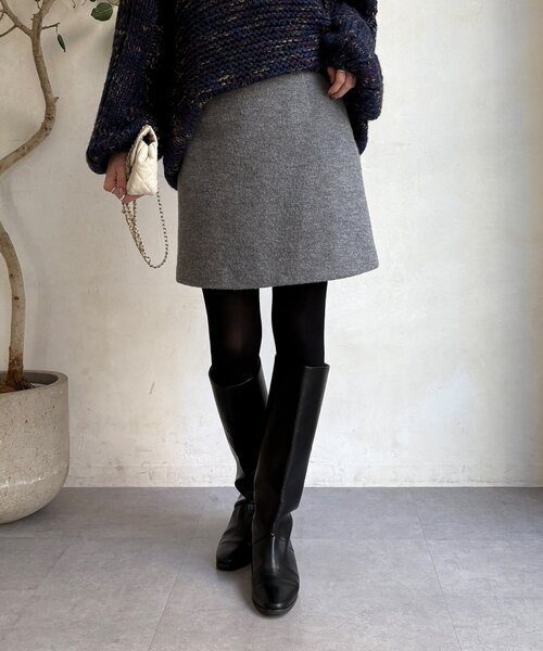 DouDou（ドゥドゥ） スカート ブークレーウールミニスカート