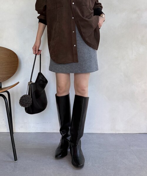 DouDou（ドゥドゥ） スカート ブークレーウールミニスカート