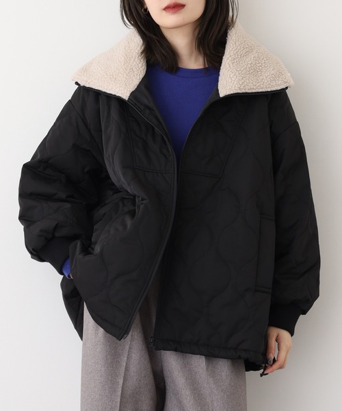 OMNES（オムネス） ブルゾン アウター 衿ボア キルティングブルゾン