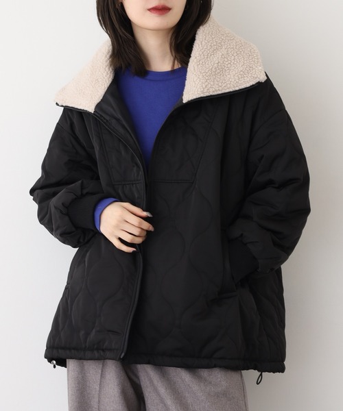 ジャケット・アウター plumeria セール】【girly line】セーラ－モコモコジャケット（ダッフルコート