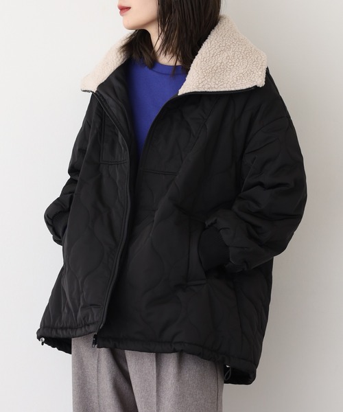 OMNES（オムネス） ブルゾン アウター 衿ボア キルティングブルゾン