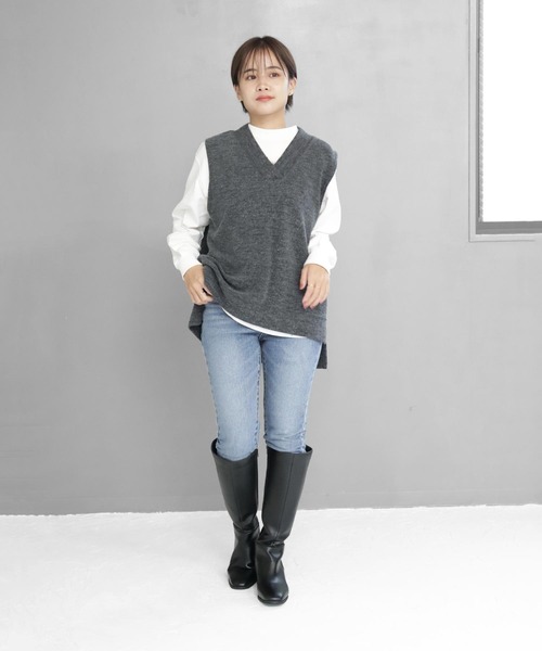 「SOROTTO」 ロングブーツ M ブラック レディース_画像3