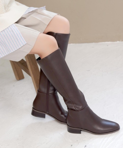 「SOROTTO」 ロングブーツ M ブラック レディース_画像5