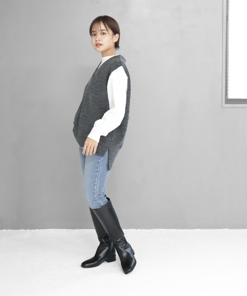 「SOROTTO」 ロングブーツ M ブラック レディース_画像7