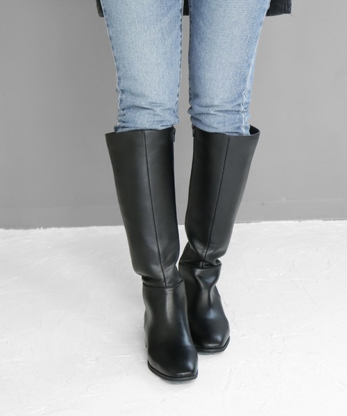 「SOROTTO」 ロングブーツ M ブラック レディース_画像8