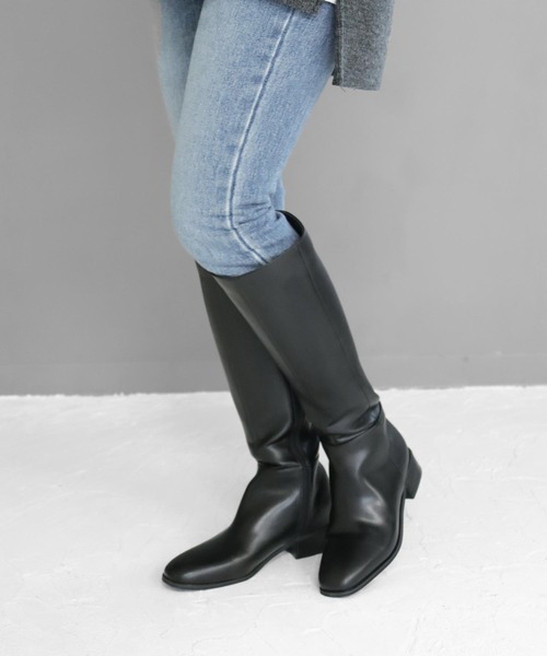 「SOROTTO」 ロングブーツ M ブラック レディース_画像9