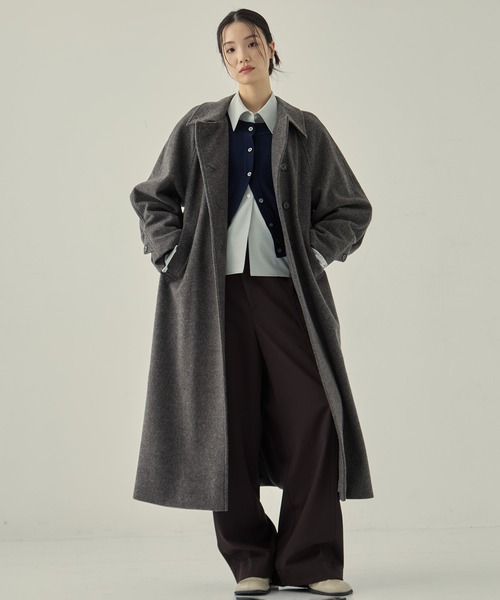 ジャケット・アウター STUDIOUS 2024AW Stand Collar Wool Coat STUDIOUS（ステュディオス） コート アウター 「STUDIOUS/ステュディオ