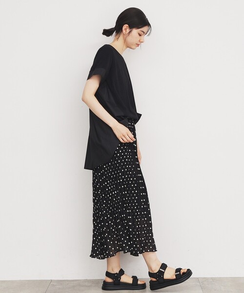 THE SHOP TK 「THE 」 フレアスカート 99 ブラック レディース