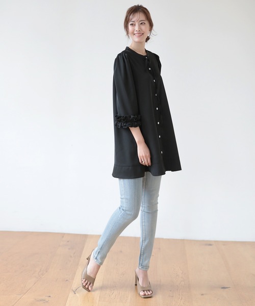 「O.S.K」 長袖ブラウス L ホワイト レディース_画像9