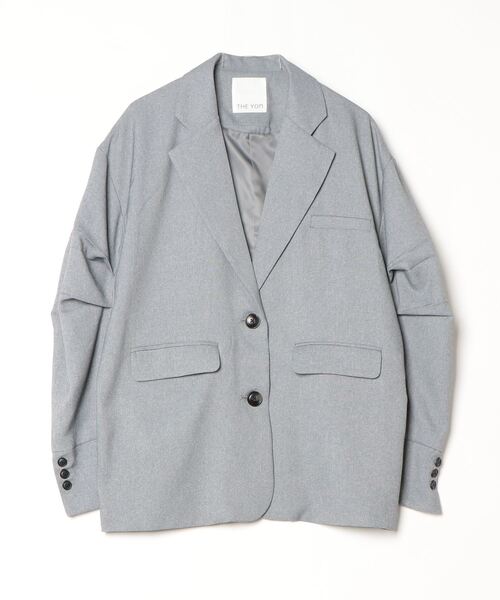 「THE YOn」 テーラードジャケット FREE グレー レディース_画像2