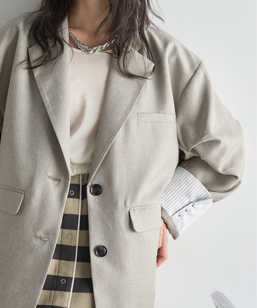 「THE YOn」 テーラードジャケット FREE グレー レディース_画像7