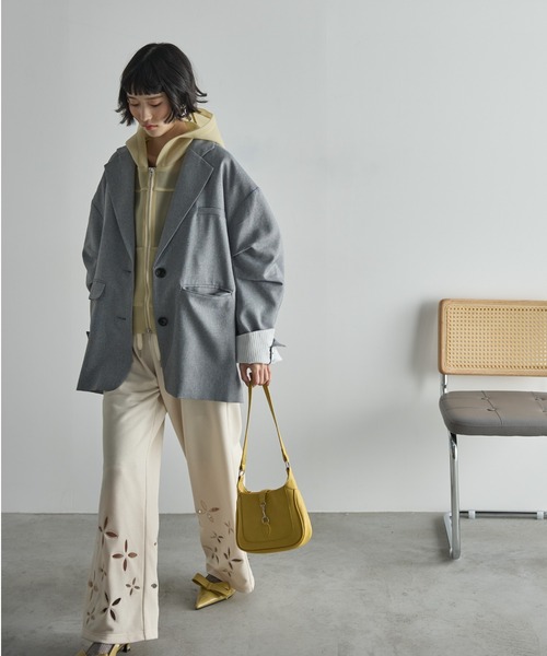 「THE YOn」 テーラードジャケット FREE グレー レディース_画像9