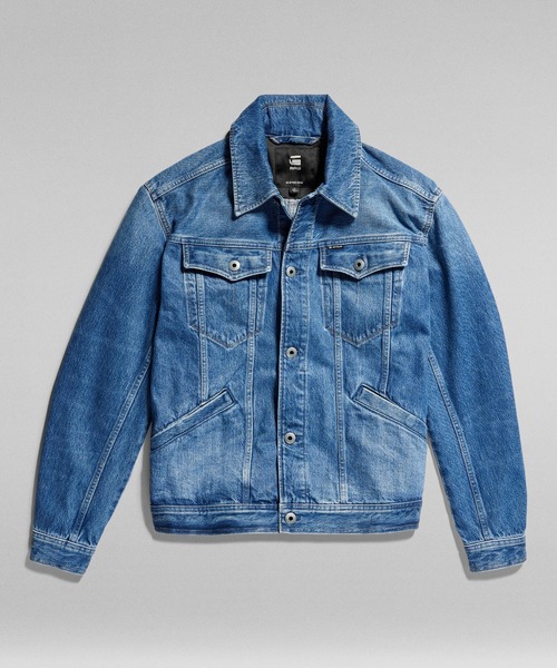 美品　G-STAR RAW　デニム　テーラードジャケット　48サイズ　インディゴ G-STAR RAW 「G-STAR」 デニムジャケット LARGE インディゴブルー