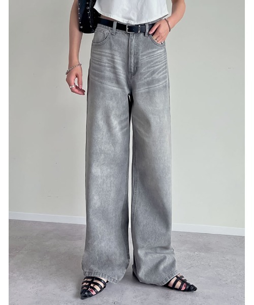 「Re:EDIT」 デニムパンツ MEDIUM ブルー レディース_画像8