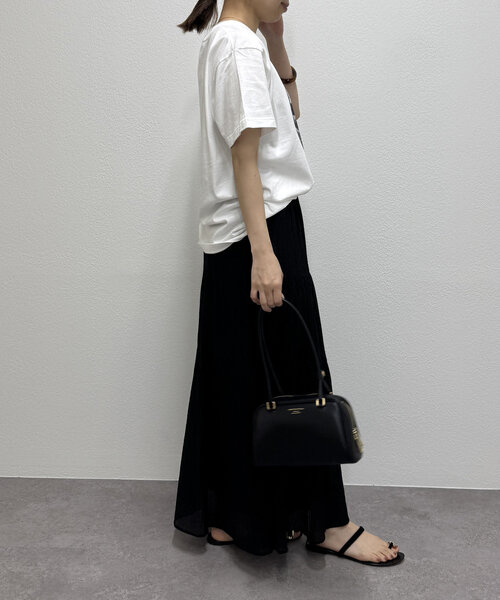 「LOUNGEDRESS」 半袖Tシャツ FREE チャコールグレー レディース_画像4