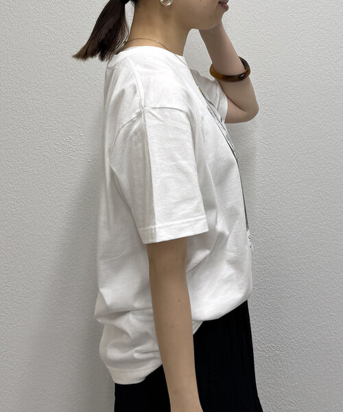 「LOUNGEDRESS」 半袖Tシャツ FREE チャコールグレー レディース_画像8