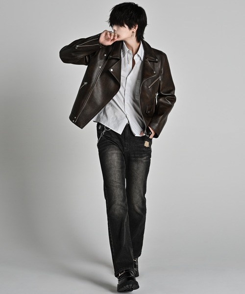 ADRER（アドラー） ブルゾン アウター Cropped Double Riders Jacket
