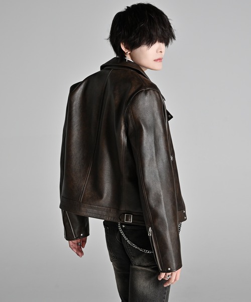 ジャケット・アウター Short double riders jacket ADRER（アドラー） ブルゾン アウター Cropped Double Riders Jacket