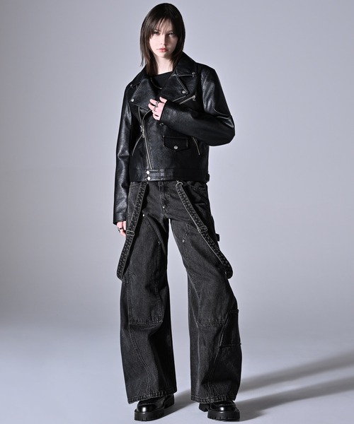 ADRER（アドラー） ブルゾン アウター Cropped Double Riders Jacket