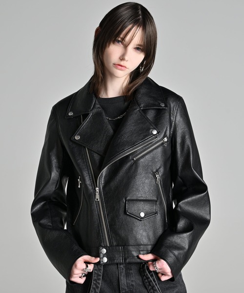 ADRER（アドラー） ブルゾン アウター Cropped Double Riders Jacket