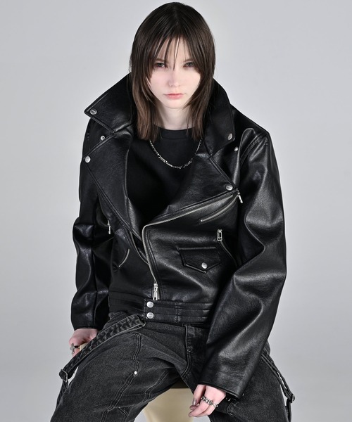 ADRER（アドラー） ブルゾン アウター Cropped Double Riders Jacket