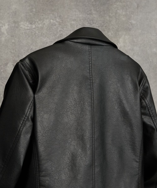 ADRER アドラー　クロップド・ダブル・ライダース・ジャケット　合成皮革　M ADRER（アドラー） ブルゾン アウター Cropped Double Riders Jacket