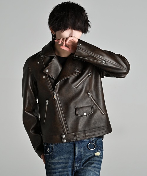ADRER（アドラー） ブルゾン アウター Cropped Double Riders Jacket