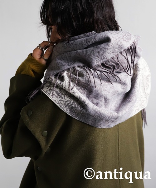 「antiqua」 ストール FREE ボルドー レディース_画像6