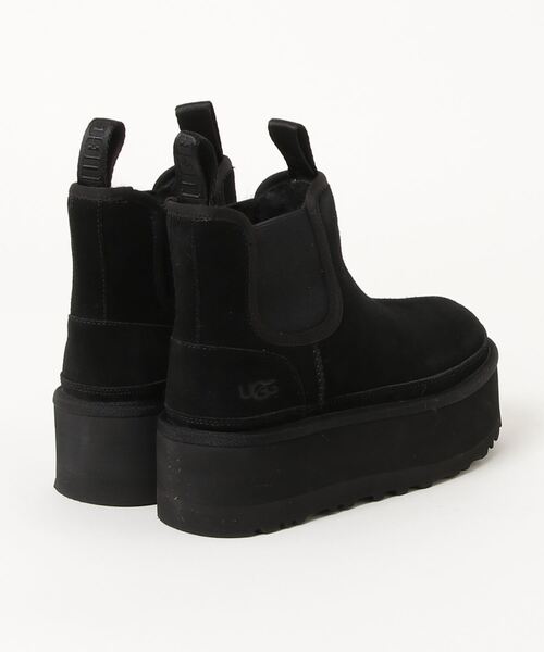 【新品未使用】UGG ムートン ロングブーツ 黒 23cm UGG ムートン 編上げロングブーツ 23
