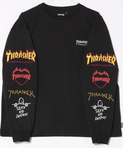 THRASHER（スラッシャー） tシャツ Logo Sleeve L/S T-SHIRTS/THRASHER
