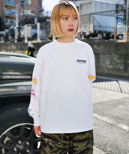 THRASHER（スラッシャー） tシャツ Logo Sleeve L/S T-SHIRTS/THRASHER