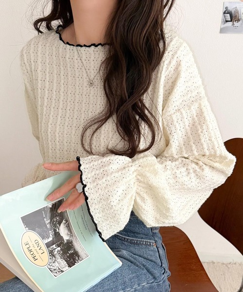 完売続出♡キャンディスリーブプルオーバー terrace tシャツ 入学式 フリルキャンディースリーブシアープル