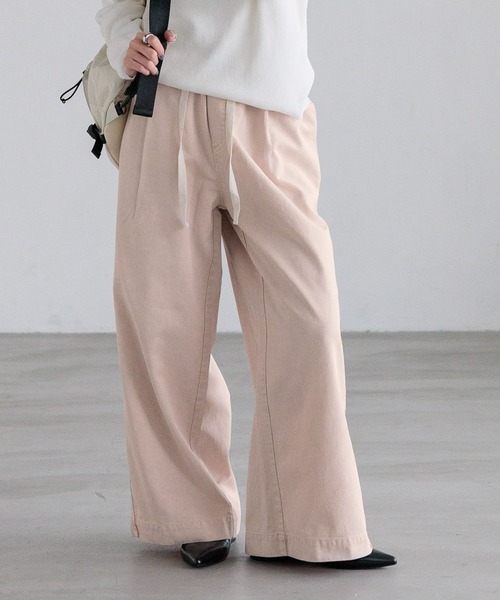 ワイドパンツ ジーンズ デニム デニムパンツ イージーバギーデニム　601067 レディースの画像