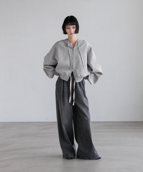 ワイドパンツ ジーンズ デニム デニムパンツ イージーバギーデニム　601067 レディースの画像